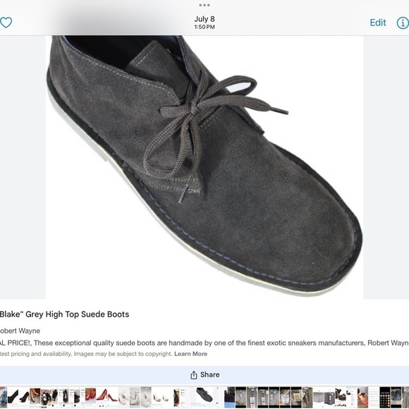 Robert Wayne Blake High Top Brown Boots size 11 - Picture 4 of 13